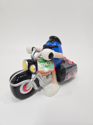 Blue motorcycle candy dish - m&m,